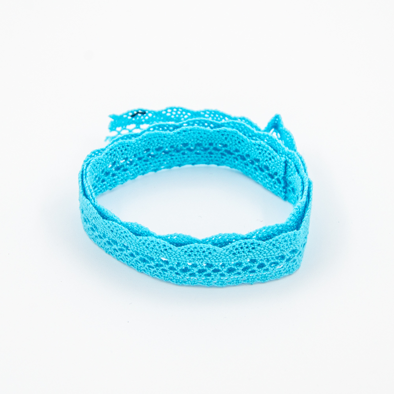 Bobbin lace 14mm wave turquoise