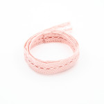 Dentelle aux fuseaux 14 mm vague rose