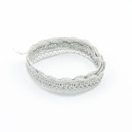 Dentelle aux fuseaux ondulée 14 mm gris clair