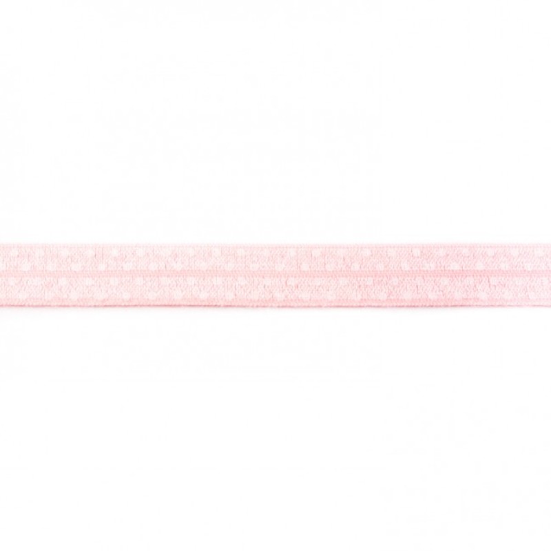 Elastic edging tape dots pink