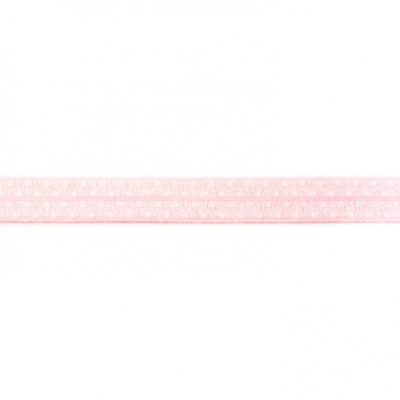 Elastisches Einfassband Punkte rosa