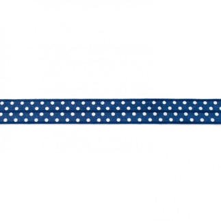Elastic edging tape dots dark blue