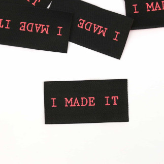 Woven Label - I made it schwarz