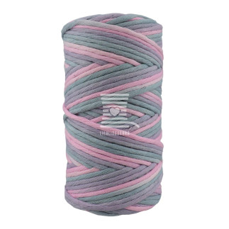 Makramée - Lieblingsgarn 3mm - multicolor rosa / grau