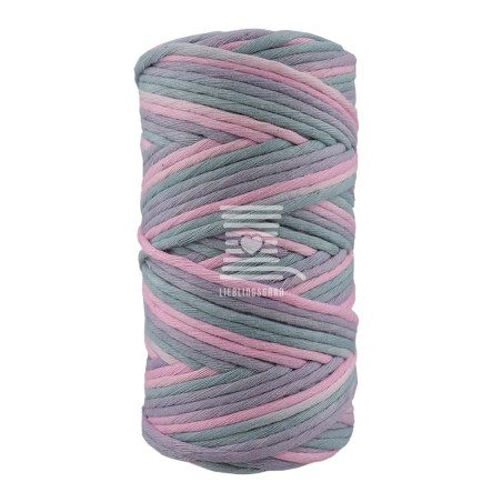 Macramé - Lieblingsyarn 3mm - multicolore rose/gris
