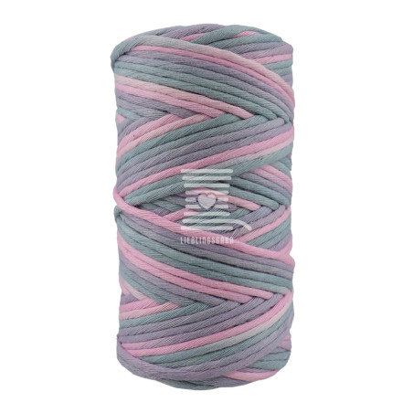 Makramée - Lieblingsgarn 3mm - multicolor rosa / grau