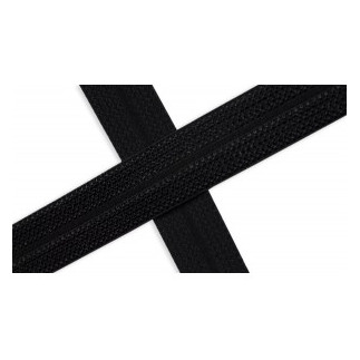 Elastic edging tape Jacquard black (qt)
