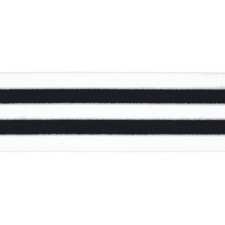 Gummiband 40mm Stripe marine / white (qt)