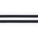 Elastic band 40mm stripe navy / white (qt)