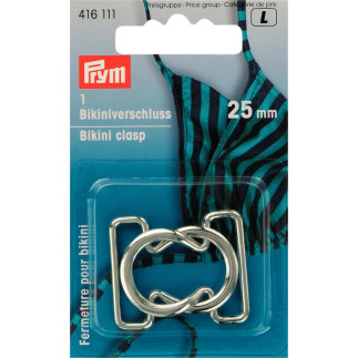 Prym Bikini-Verschluss Schlinge metall silber 25mm