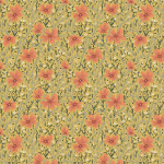 Coton tissé bio - Cotton Steel - Wildflower field moutarde