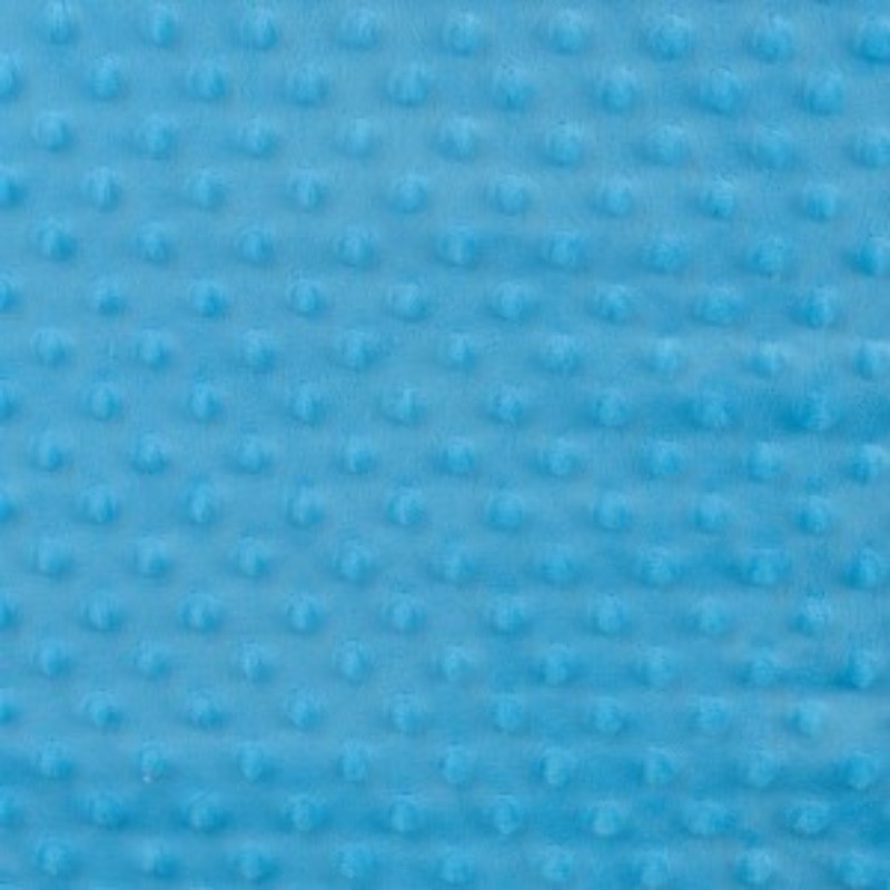 Minky - pois en relief aqua