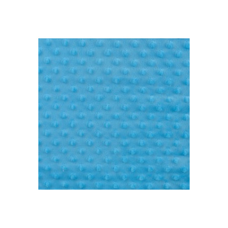 Minky - embossed dots aqua