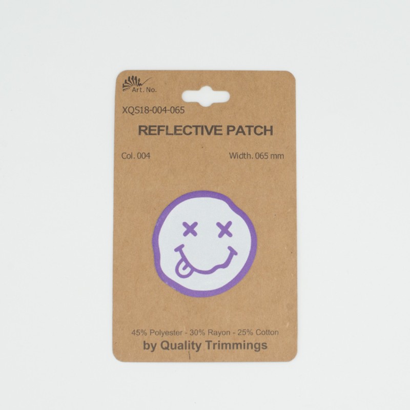 Applique - reflective smiley (qt)