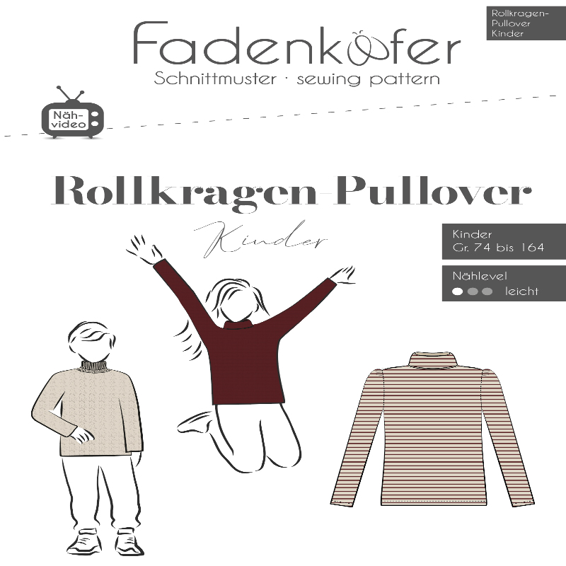 Fadenkäfer - Rollkragen Pullover Kinder