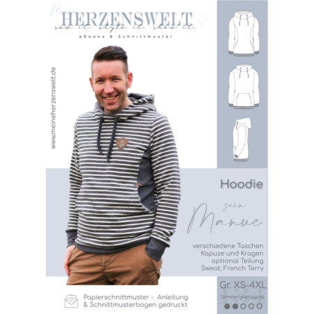 My Heart's World - Men - His Manuc Hoodie