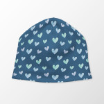 Bonnet - Coeurs aquarelles bleus