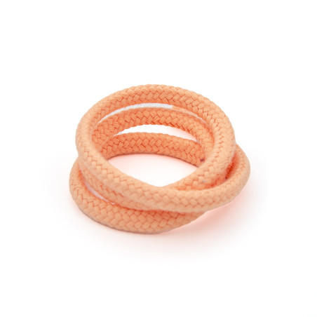 Cordon en coton bio 8 mm saumon (h)