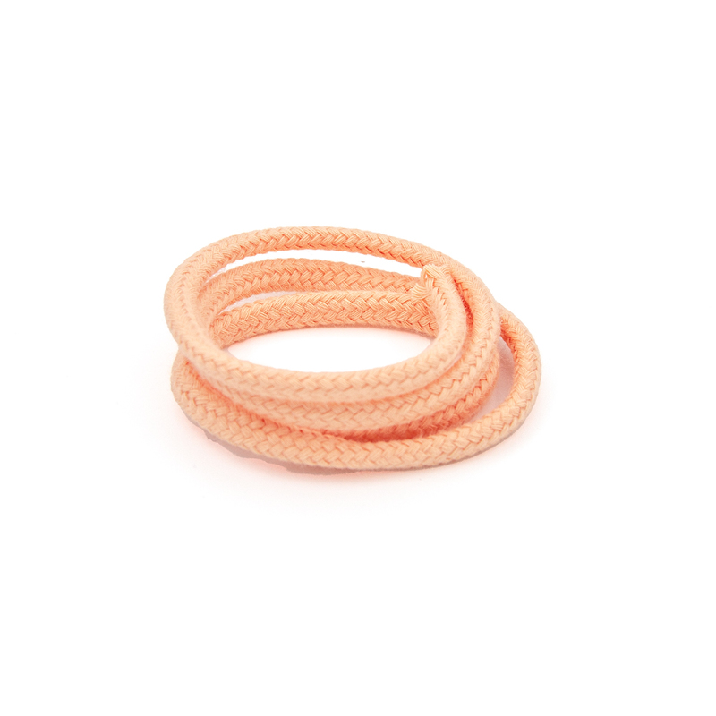 Cordon en coton bio 6 mm saumon (h)