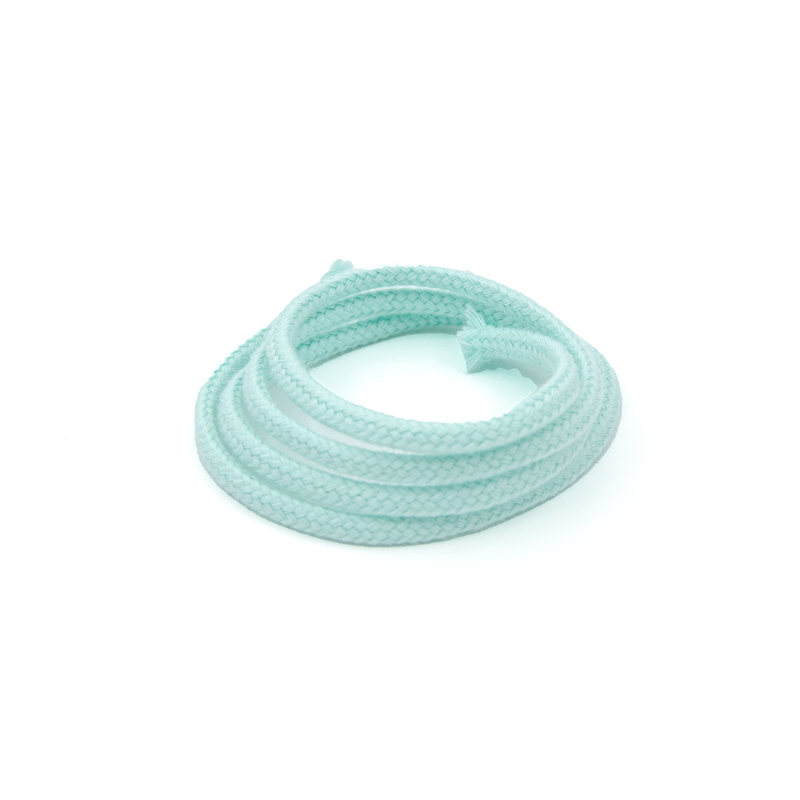 Cordon en laine bio 4 mm aqua (h)