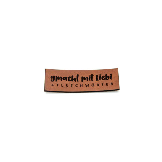 Faux leather label - Urmeli - made with love + curse words d'bra