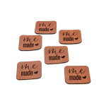 synthetic leather label XL - Urmeli - Me made dark brown