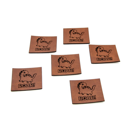 Faux leather label XL - Urmeli - ROAR dark brown
