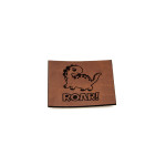synthetic leather label XL - Urmeli - ROAR dark brown