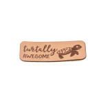 Artificial Leather Label - Urmeli - Turtally awesome brown