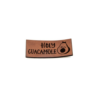 Faux leather label - Urmeli - Holy Guacamole dark brown