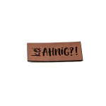 synthetic leather label - Urmeli - Kei Ahnig?! dark brown