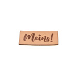 synthetic leather label - Urmeli - Mine! brown