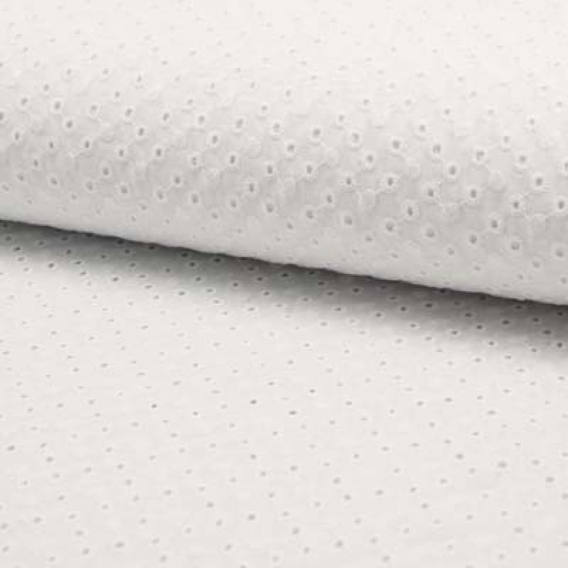 Woven Cotton embroidery - Dots weiss