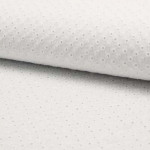 Woven Cotton embroidery - Dots weiss