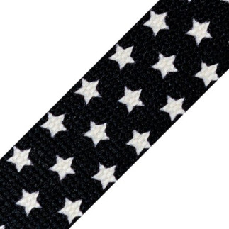 Sangle - 30 mm étoiles noires