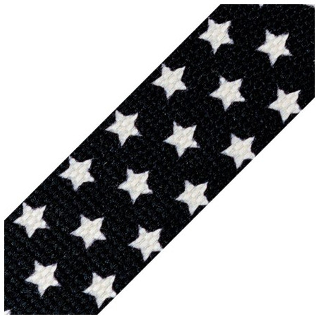Gurtband - 30mm Sterne schwarz