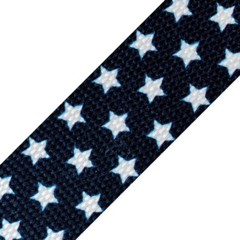 Sangle - 30 mm étoiles bleu marine