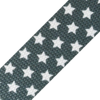 Sangle - 30 mm étoiles grises
