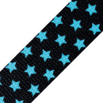 Sangle - 30 mm étoiles noir / bleu Sangle - 30 mm étoiles noir / bleu