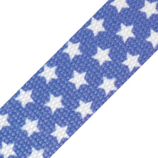 Sangle - 30 mm étoiles lilas