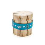 Ruban tissé 10 m - Urmelis Stoffwelt - Anchor Heart pétrole