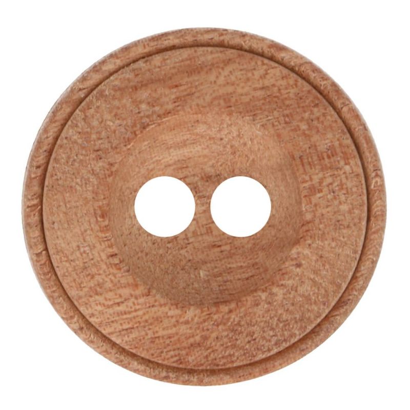 Bouton en bois 2 trous 20 mm brun (db)