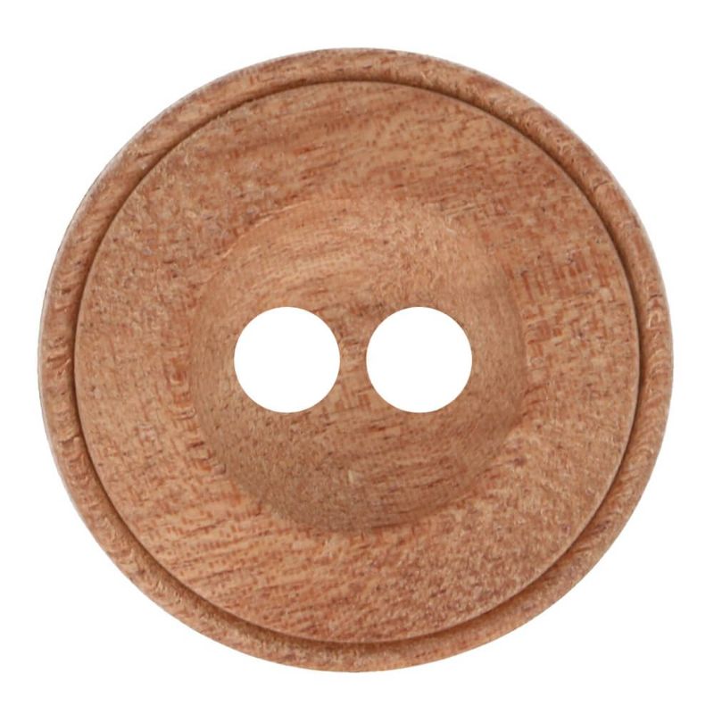 Wooden button 2-hole 20mm brown (db)