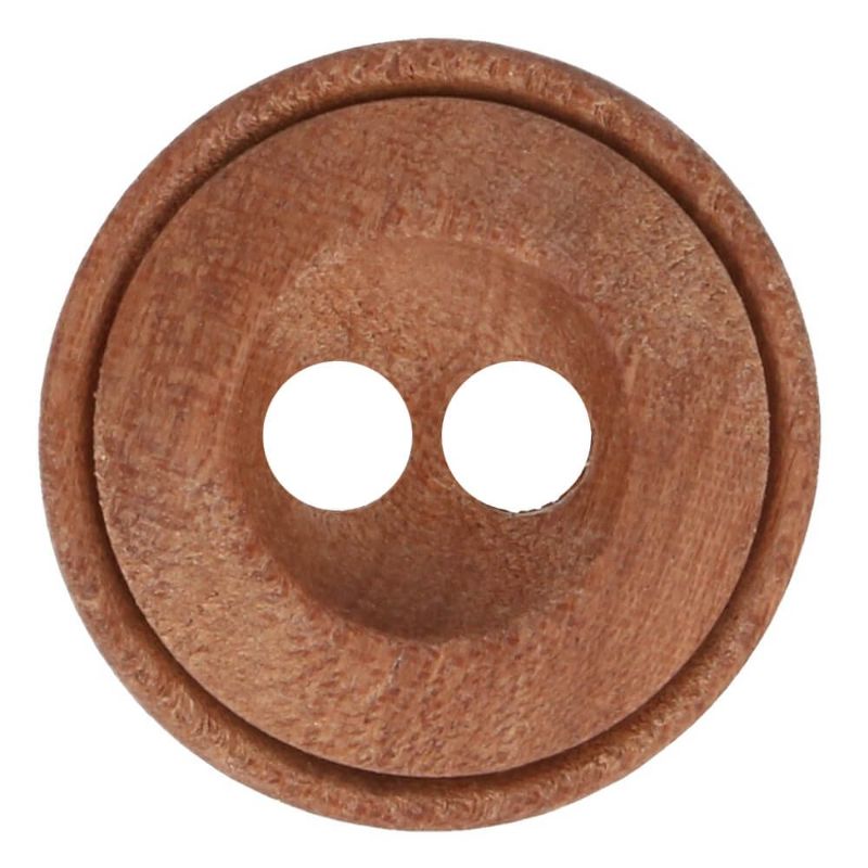 Wooden button 2-hole 27.5mm dark brown (db)