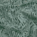 tissu enduite acrylique - Dinosaure menthe