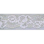 Elastic lace roses 38mm white