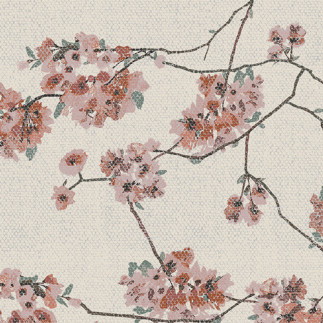 Toile - Écru fleuri