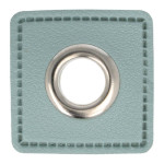 Ösen Patches - meergrün 8mm silber