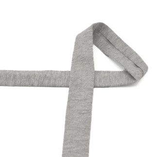 Ruban de bordure en jersey - gris clair chiné (qt)