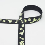 Sangle - pattes noires de 20 mm - phosphorescentes